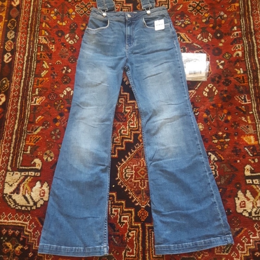 SOLD Free People High Waisted Overalls